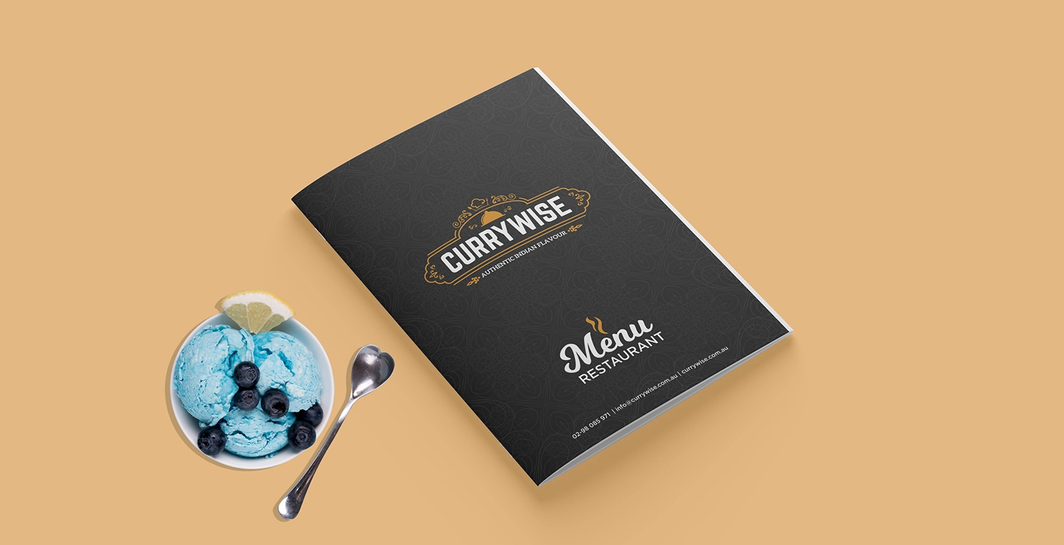 Currywise Restaurant Menu Design