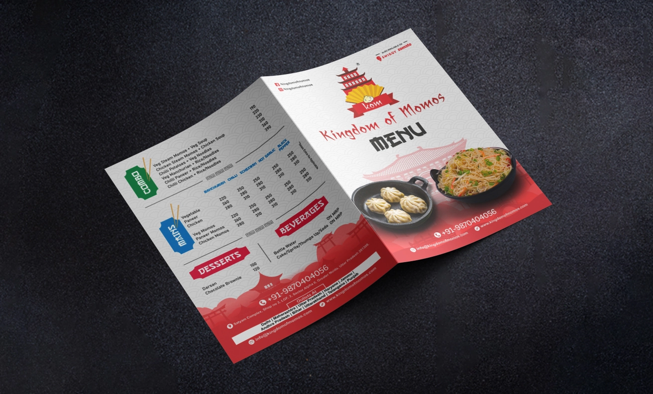 Kingdom of Momos Restaurant Menu