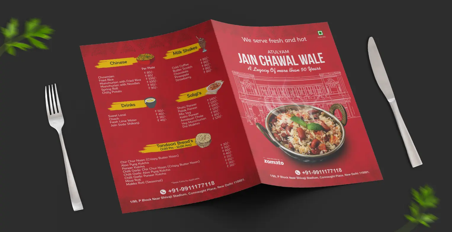 Jain Chawal Wale Restaurant Menu Jain Chawal Wale Restaurant Menu
