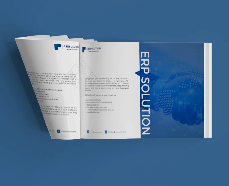 R3E solution Brochure Design