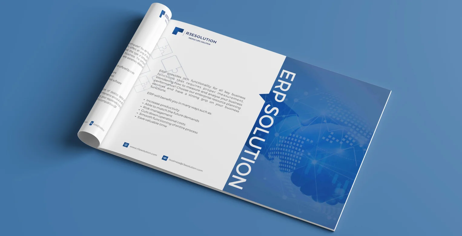 R3E solution Brochure Design