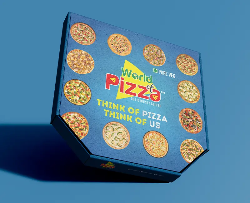 World of Pizza Packaging Design
