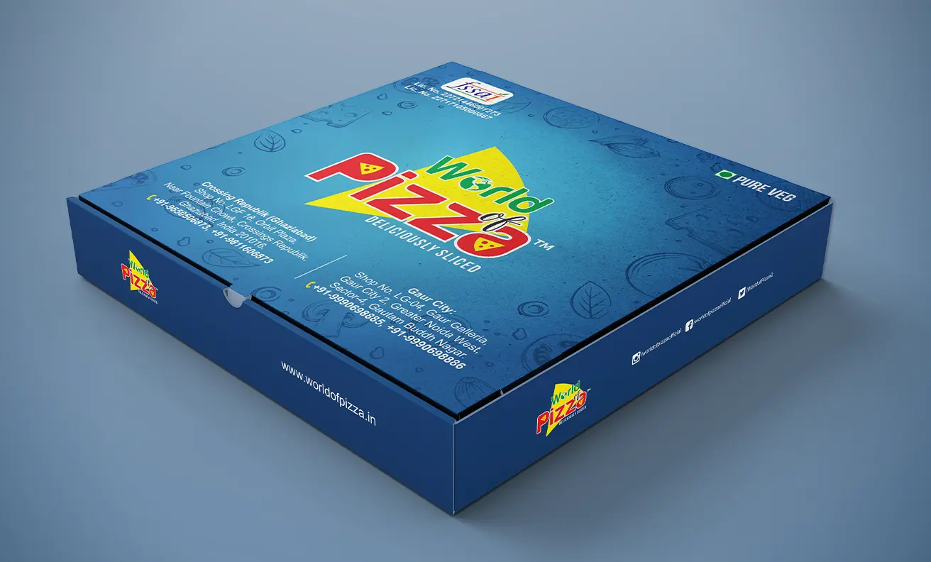 World of Pizza Packaging Design